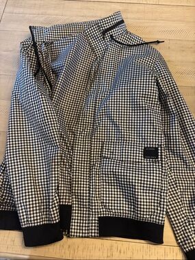 Gingham Bomber Jacket in Black & White
